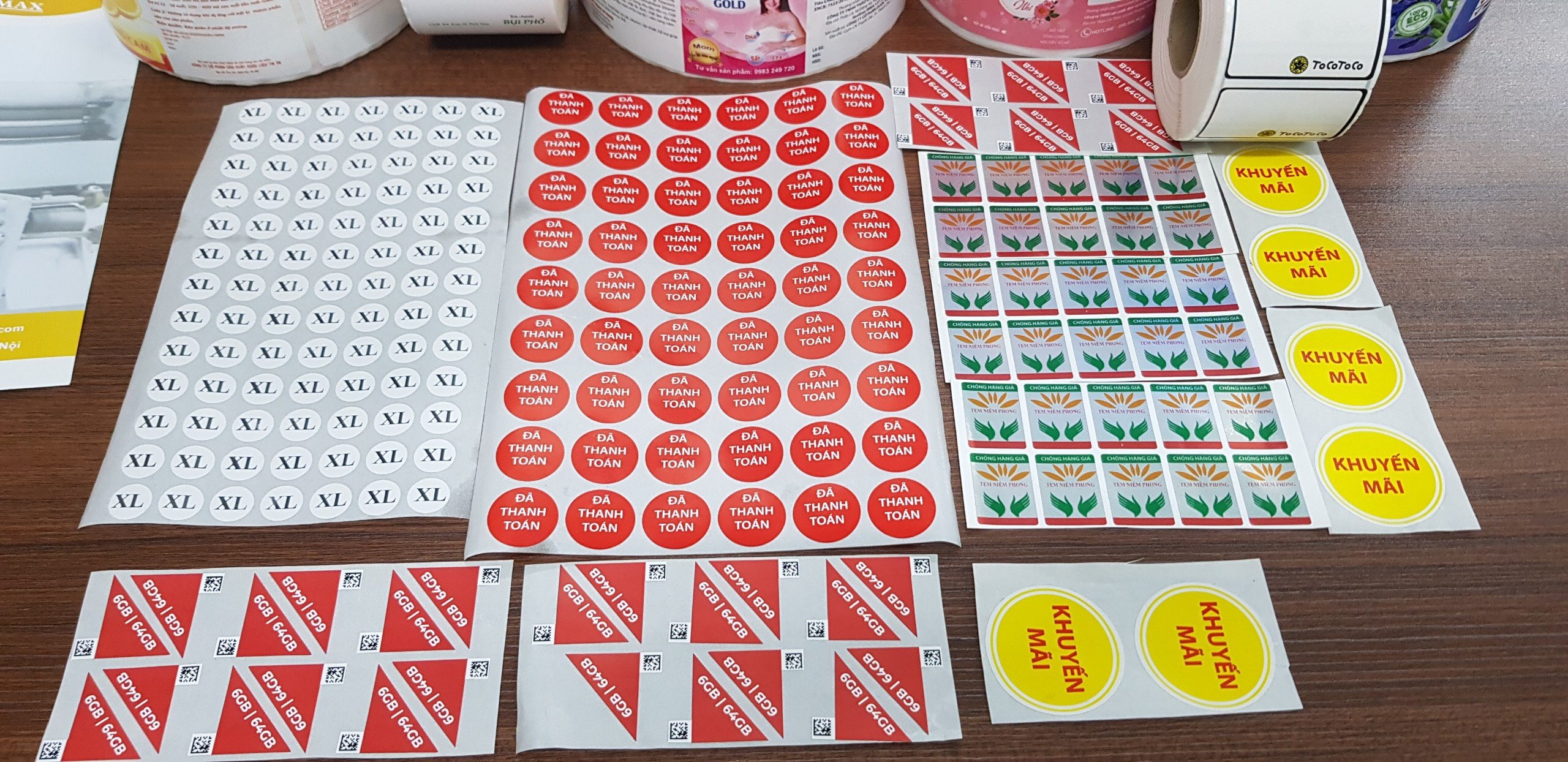 Chất liệu của in tem nhãn label