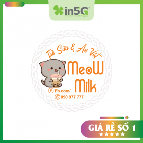 Tem Nhãn Logo Shop Trà Sữa tại Bình Dương